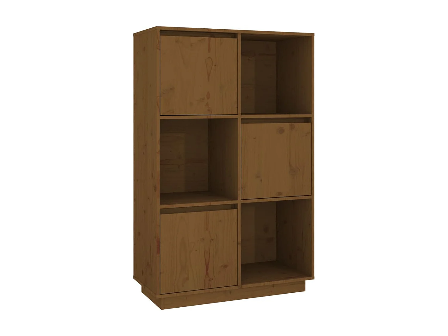 Highboard,Kommode Honigbraun 74x35x117 cm Massivholz Kiefer -gkd254891