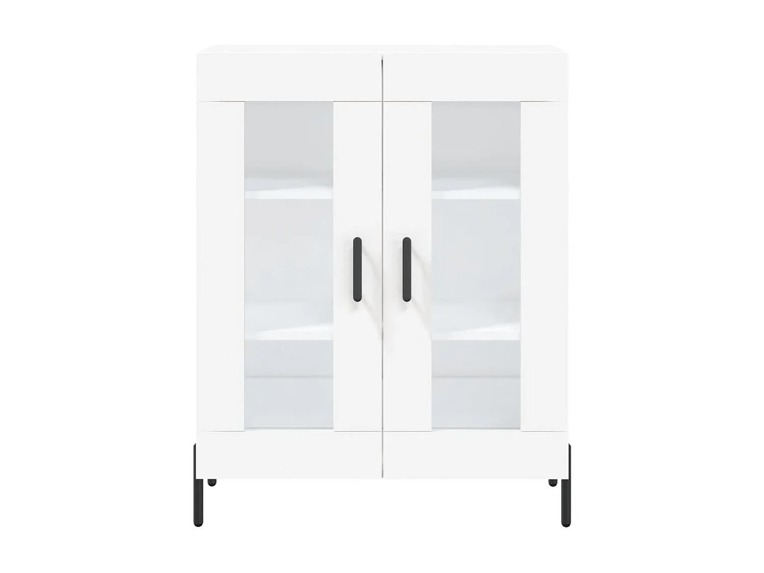 Aparador de madera de ingeniería blanco 69,5x34x90 cm ES89065