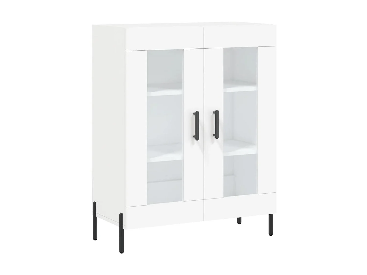 Buffet blanc 69,5x34x90 cm bois d'ingénierie QWE70756