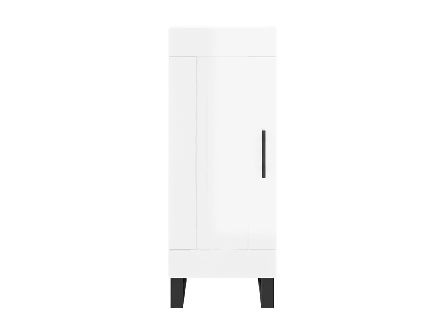 Buffet Blanc brillant 34,5x34x90 cm Bois d'ingénierie QWE56339