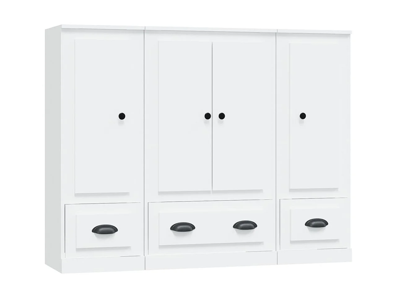 Buffets haut 3 pcs blanc bois d'ingénierie EGER48909