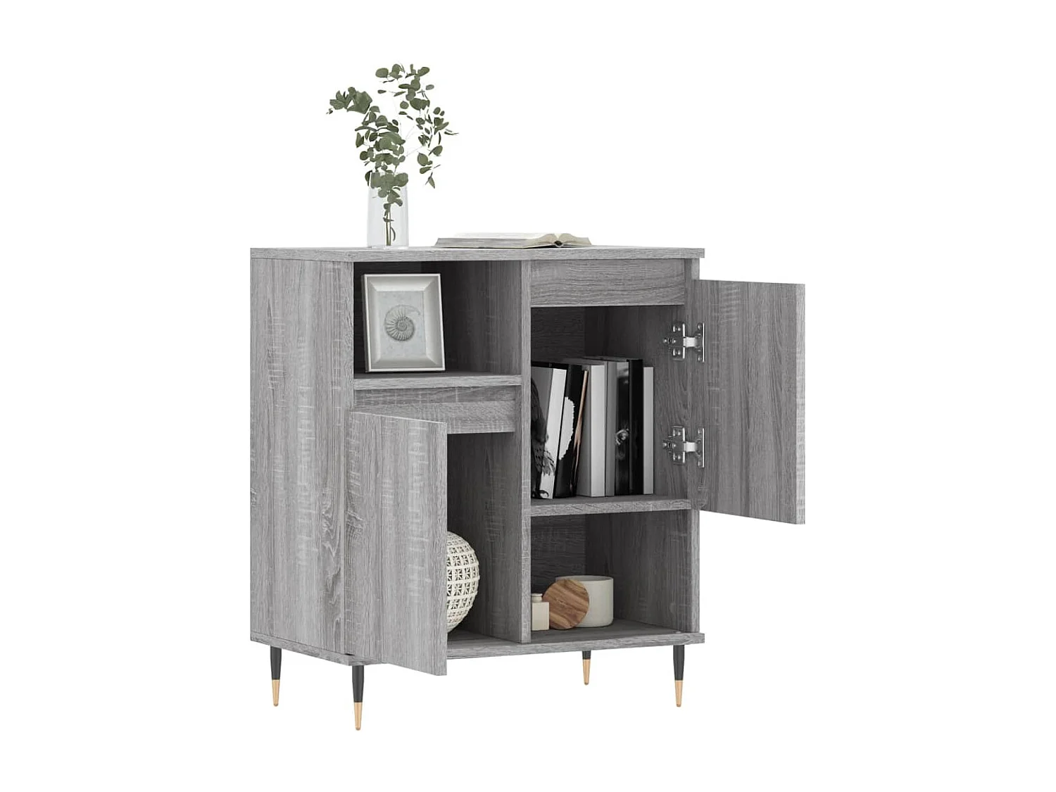 Buffet Sonoma gris 60x35x70 cm Bois d'ingénierie QWE68880