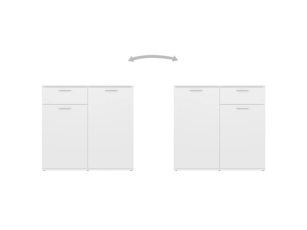 Aparador 80x36x75 cm derivados de madeira branco PT244576