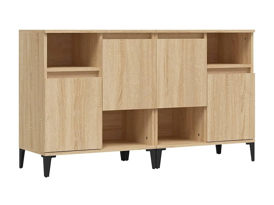 Buffets 2 pcs chêne sonoma 60x35x70 cm bois d'ingénierie EGER17881