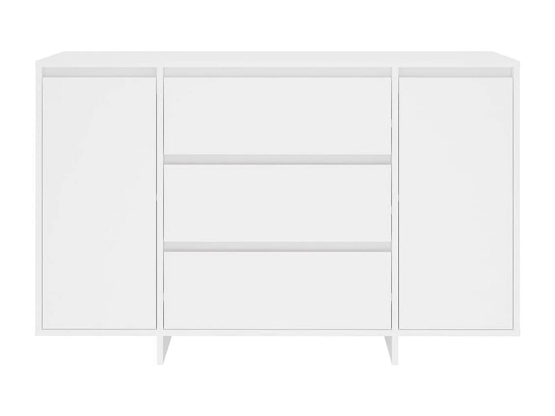 Aparador com 3 gavetas 120x41x75 cm aglomerado branco PT753583