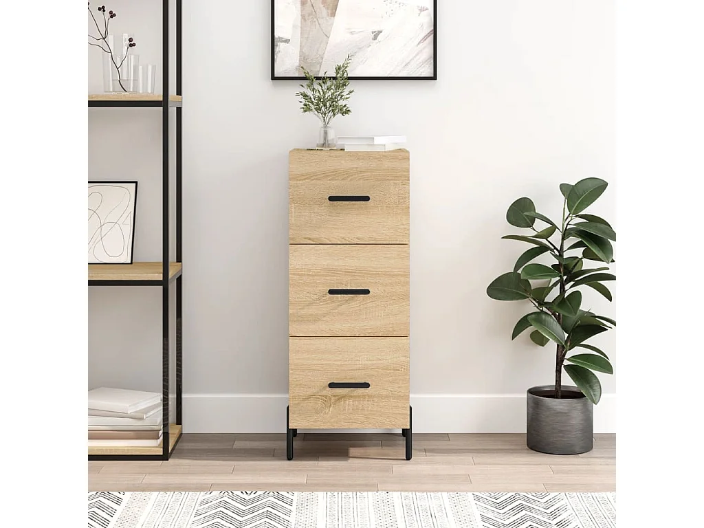 Buffet Chêne sonoma 34,5x34x90 cm Bois d'ingénierie QWE22118