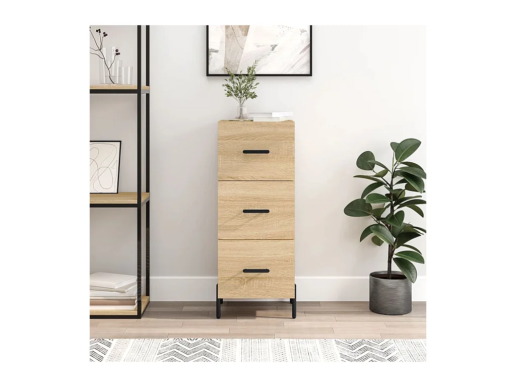 Buffet Chêne sonoma 34,5x34x90 cm Bois d'ingénierie QWE22118