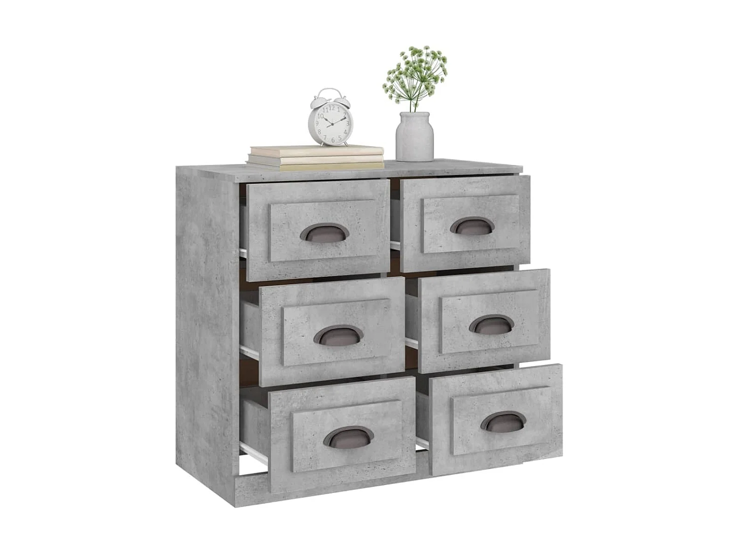 Buffet gris béton 70x35,5x67,5 cm bois d'ingénierie EGER16216