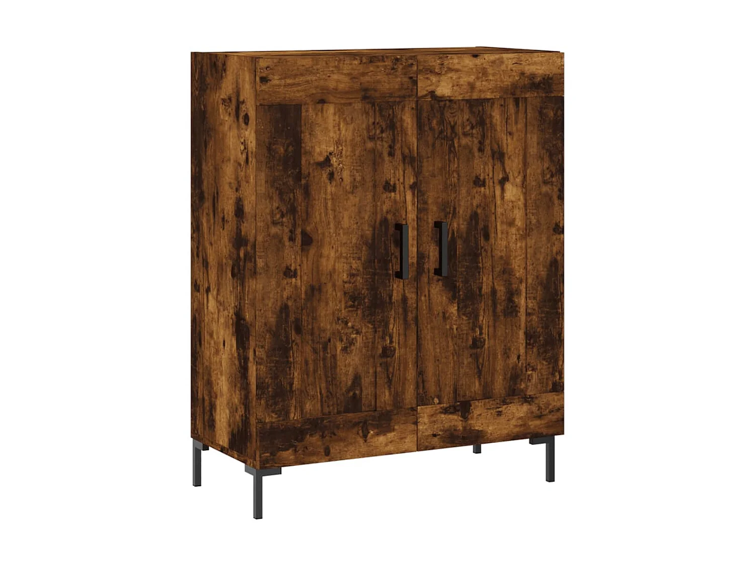 Buffet chêne fumé 69,5x34x90 cm bois d'ingénierie QWE54782
