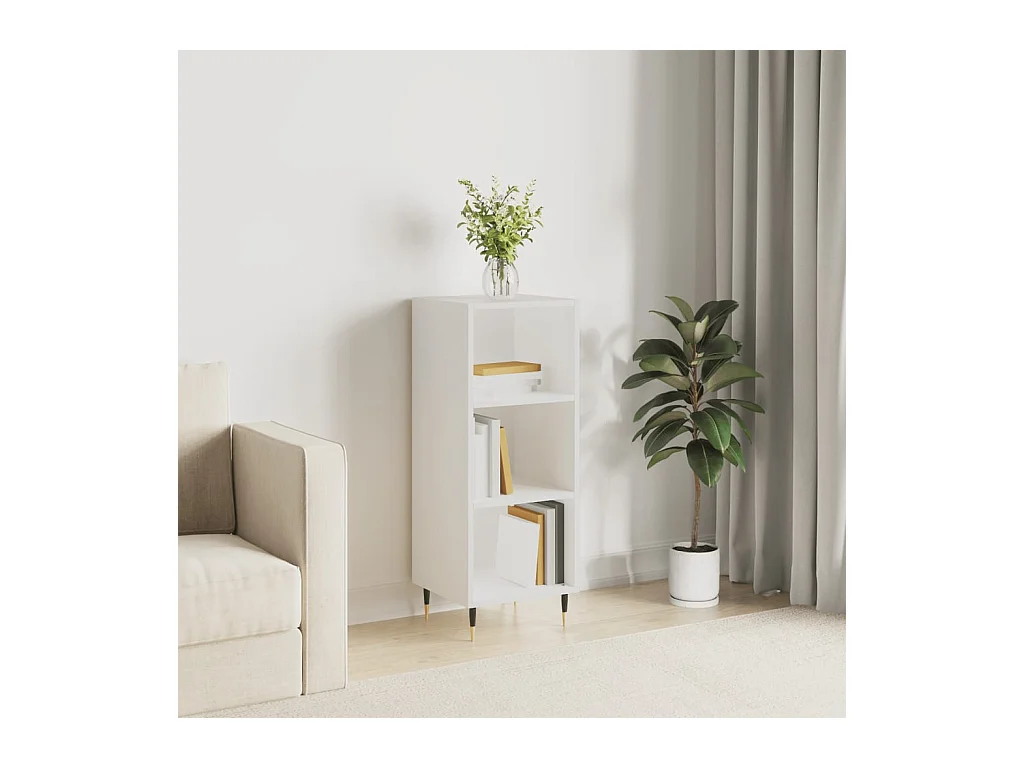 Buffet blanc 34,5x32,5x90 cm bois d'ingénierie QWE46249