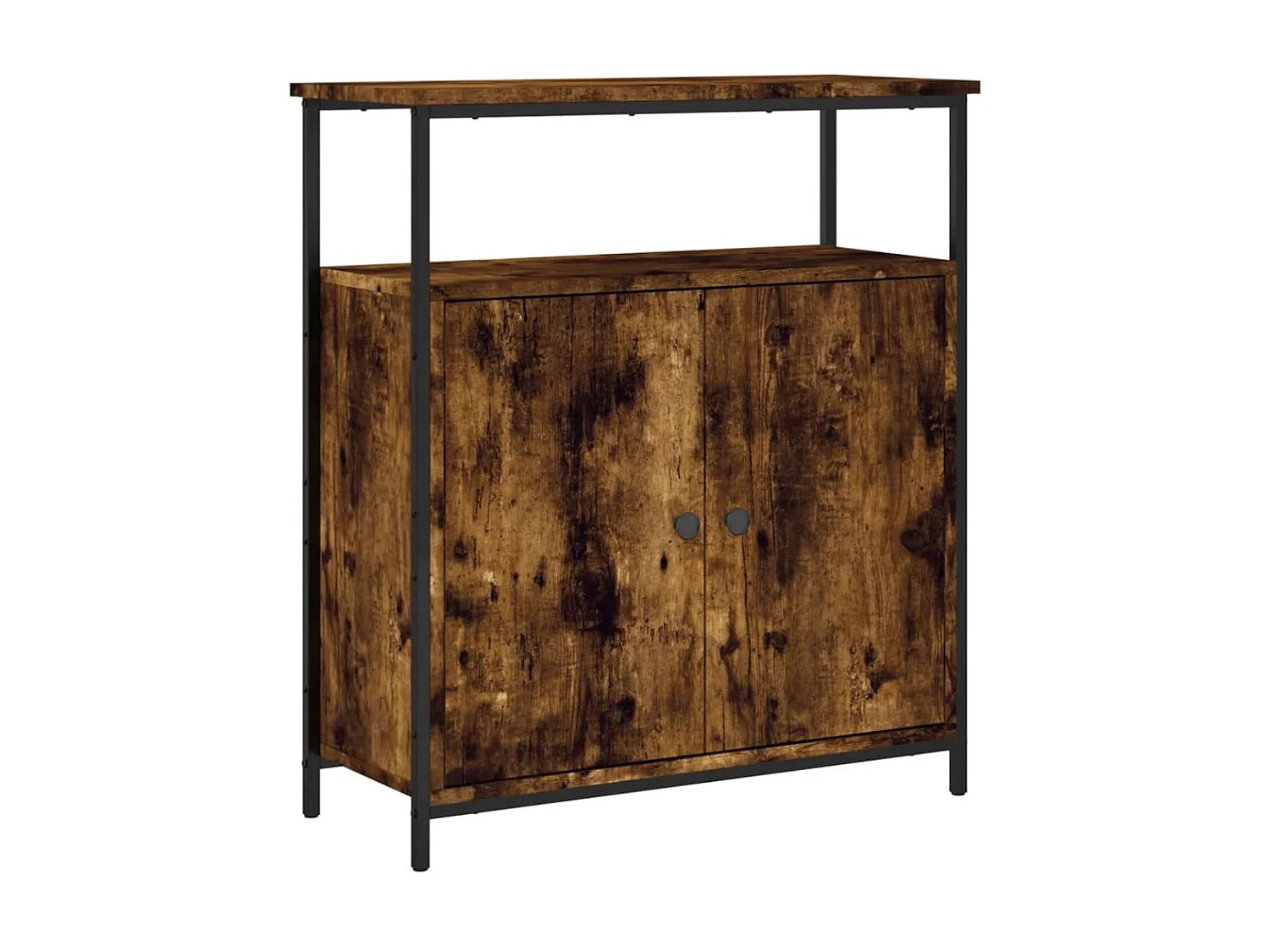 Buffet chêne fumé 70x30x80 cm bois d'ingénierie QWE29144