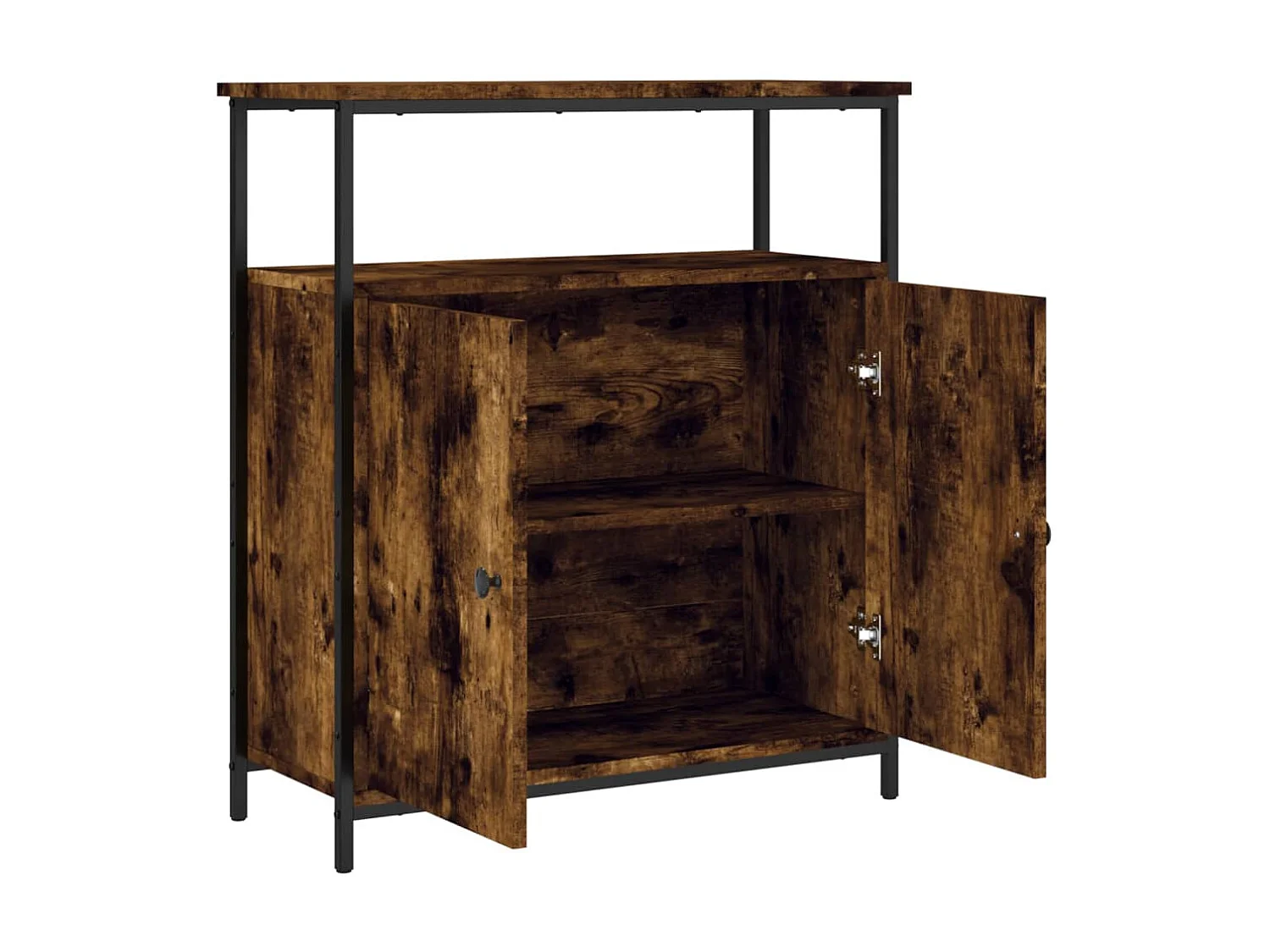 Buffet chêne fumé 70x30x80 cm bois d'ingénierie QWE29144