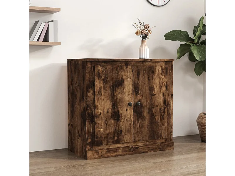 Buffet chêne fumé 70x35,5x67,5 cm bois d'ingénierie EGER98072