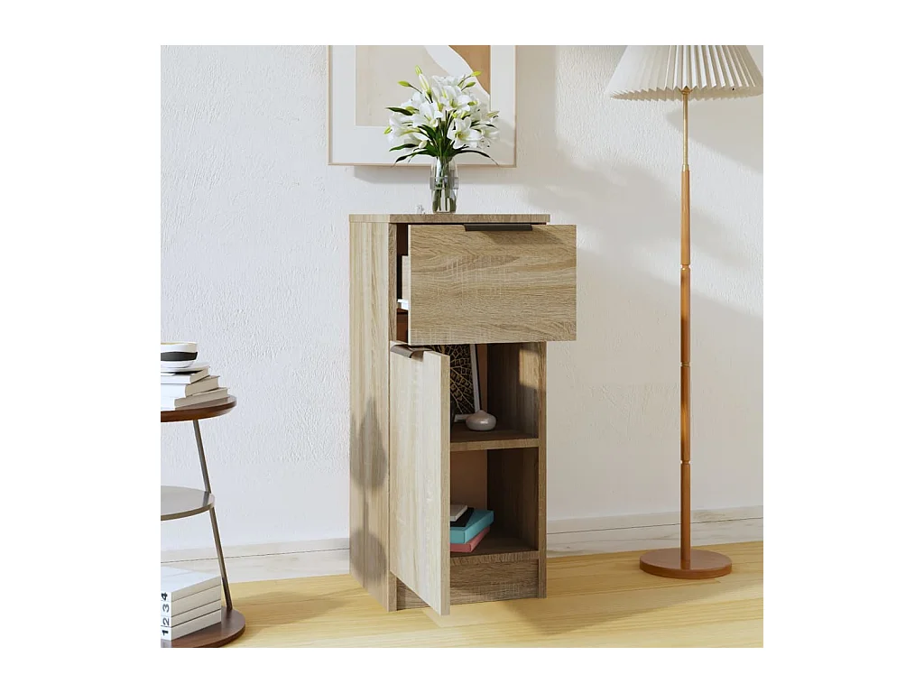 Buffet Chêne sonoma 30x30x70 cm Bois d'ingénierie QWE28942
