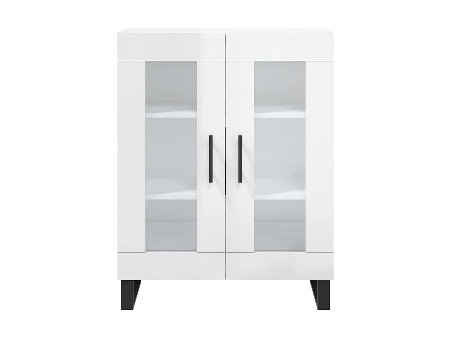 Dressoir 69,5x34x90 cm bewerkt hout hoogglans wit NL403810