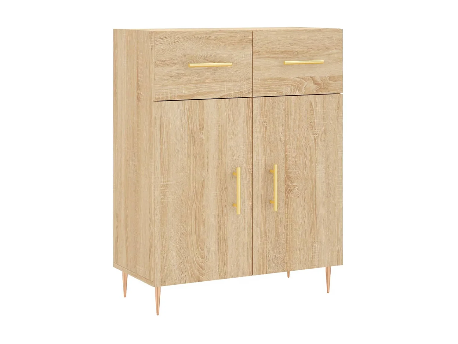 Buffet chêne sonoma 69,5x34x90 cm bois d'ingénierie QWE40850
