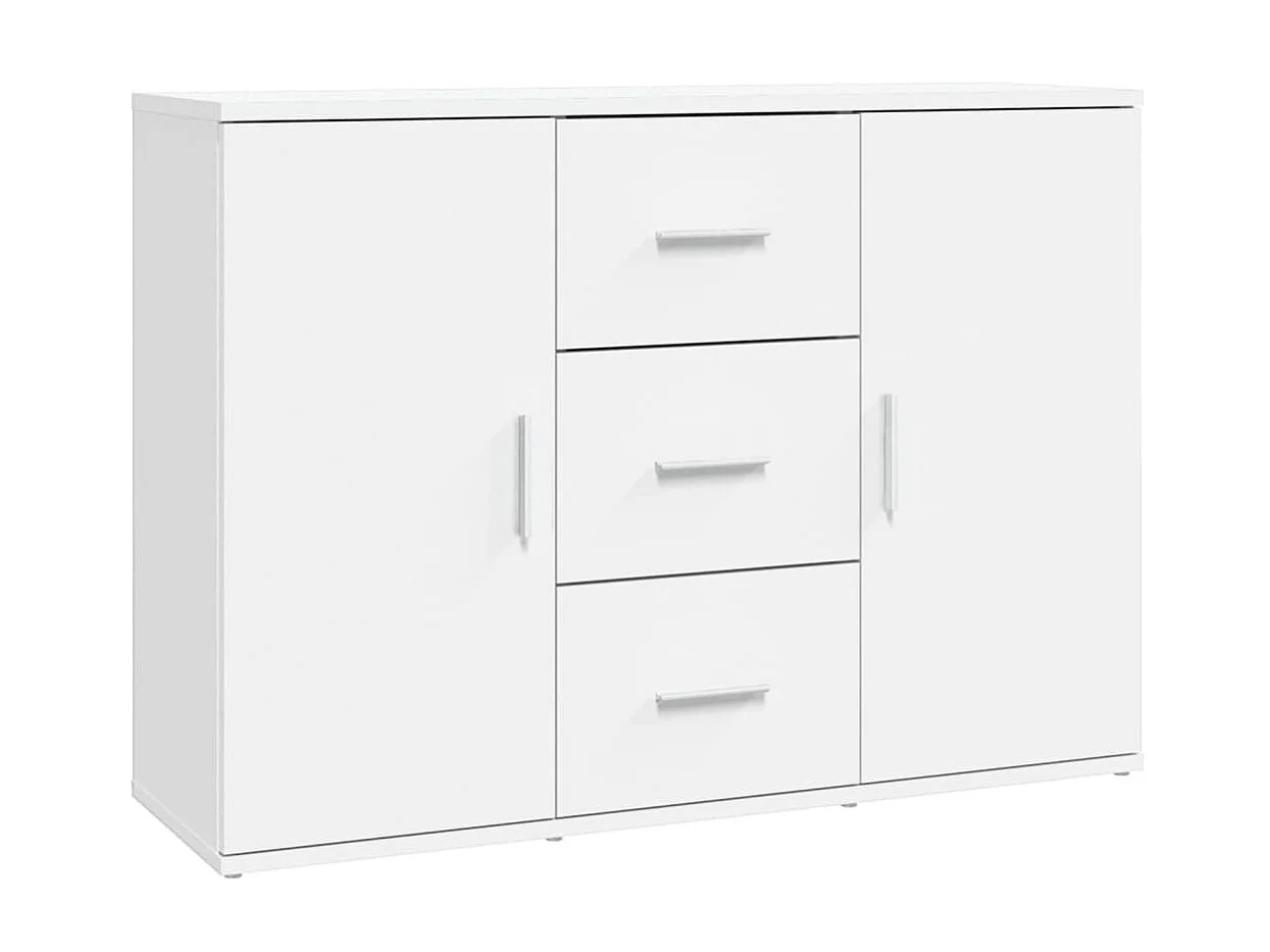 Buffet blanc 91x29,5x65 cm bois d'ingénierie QWE58992
