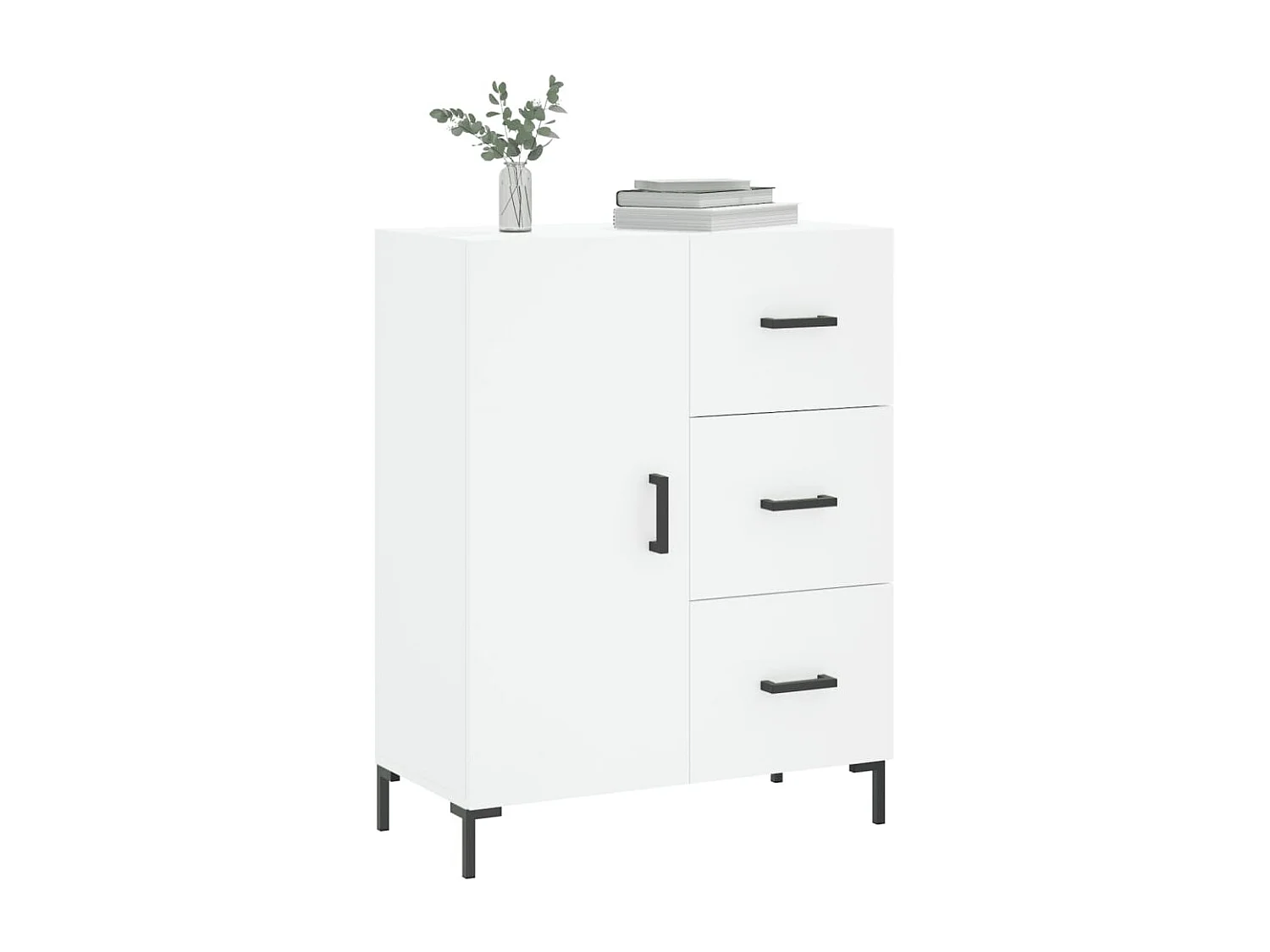 Aparador 69,5x34x90 cm madeira processada branco PT922063