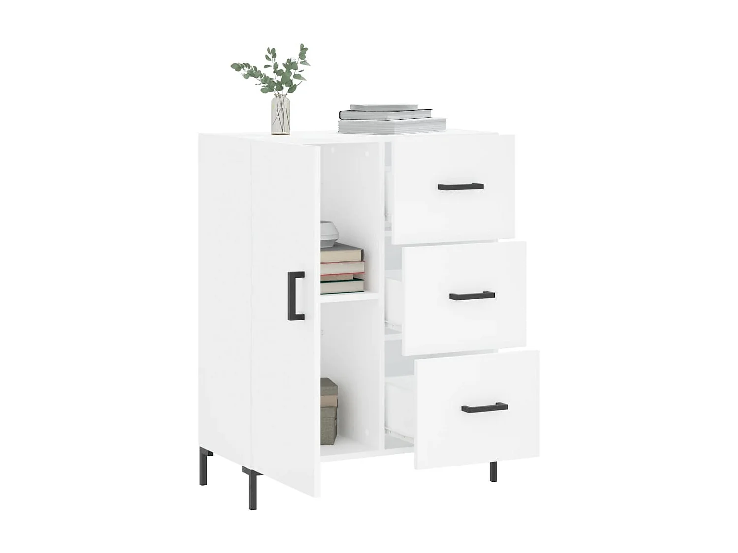 Aparador 69,5x34x90 cm madeira processada branco PT922063