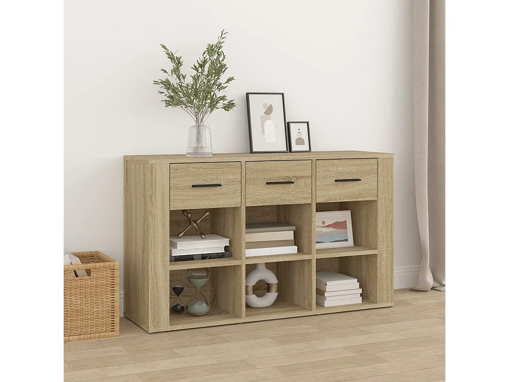 Aparador madera contrachapada roble Sonoma 100x30x59,5 cm ES62609