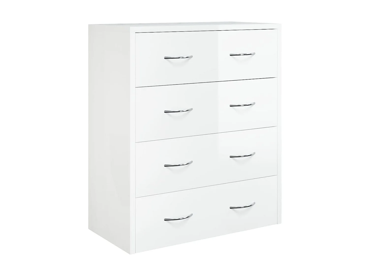 Aparador con 4 cajones blanco brillante 60x30,5x71 cm ES13562