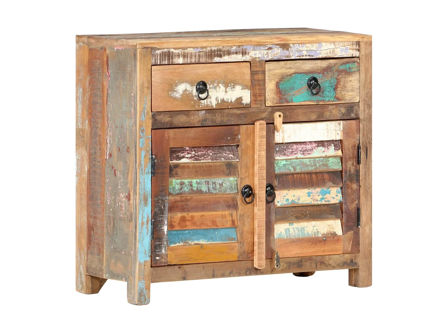 Dressoir 70x30x68 cm massief gerecycled hout NL286405