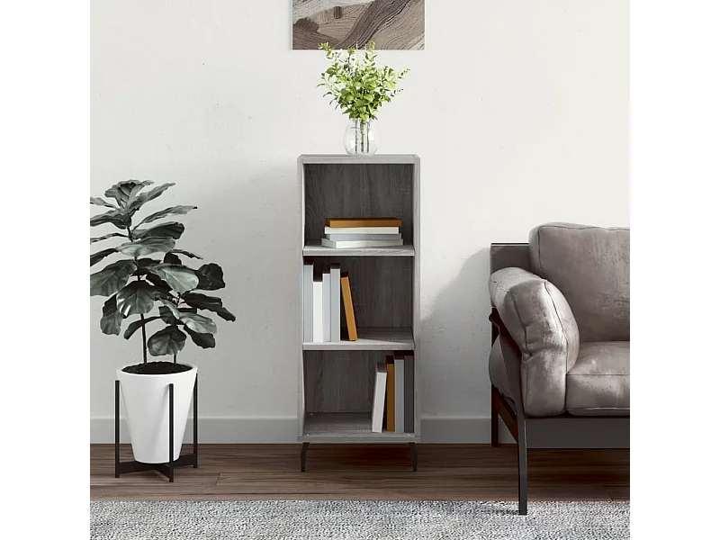 Buffet sonoma gris 34,5x32,5x90 cm bois d'ingénierie QWE58416