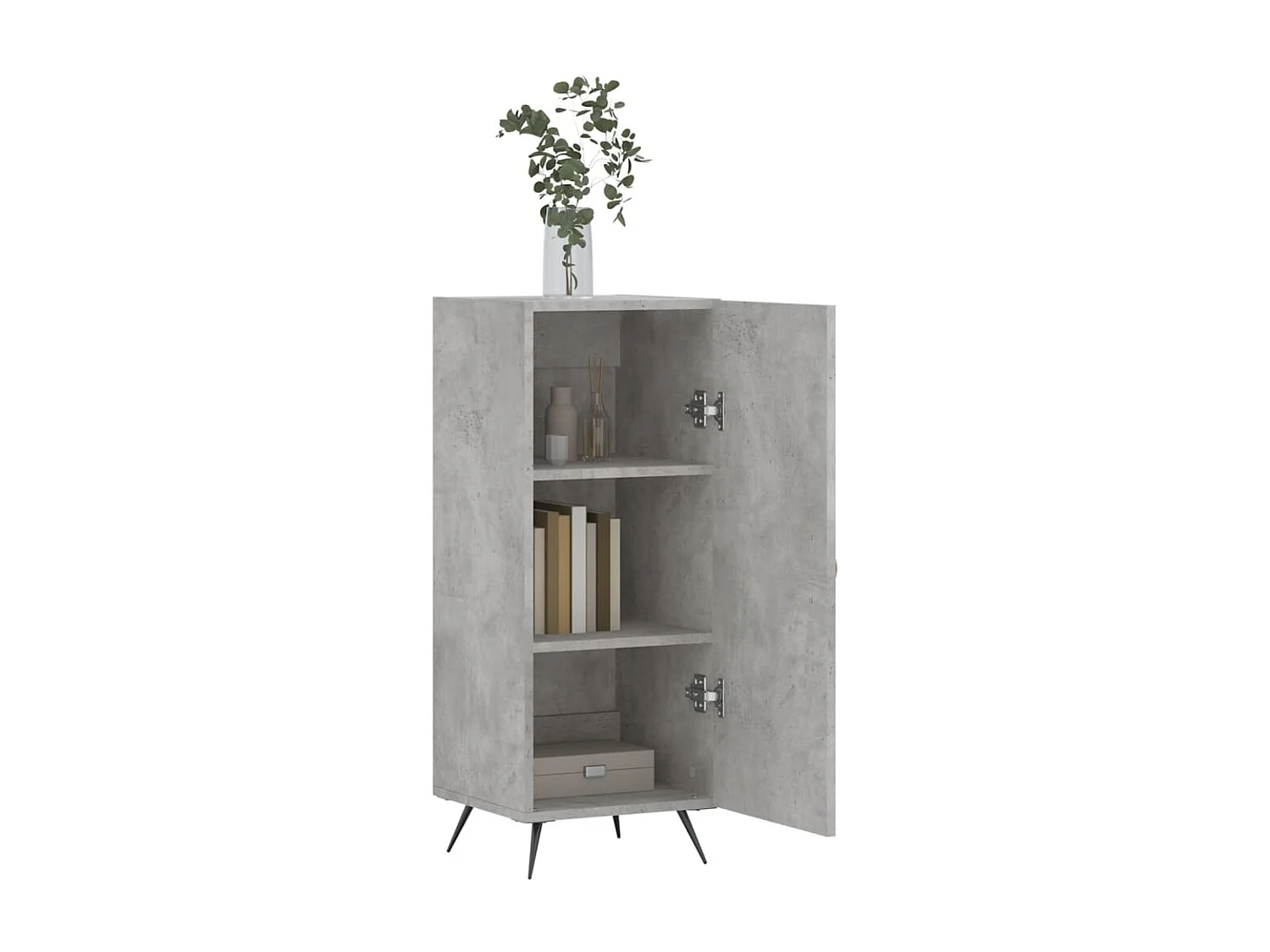 Buffet Gris béton 34,5x34x90 cm Bois d'ingénierie QWE90512