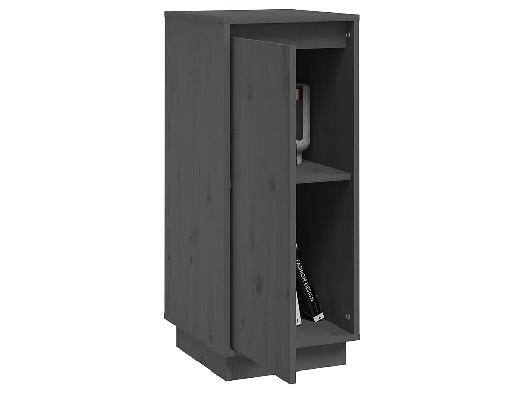 Dressoirs 2 st 31,5x34x75 cm massief grenenhout grijs NL596143