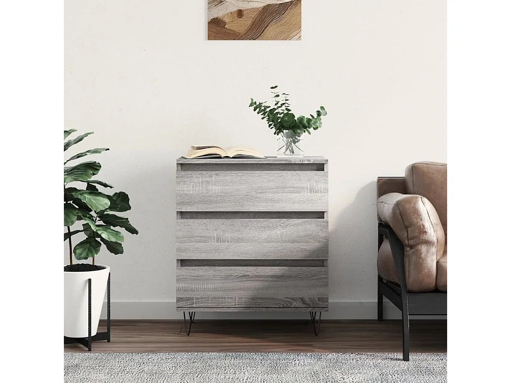 Buffet Sonoma gris 60x35x70 cm Bois d'ingénierie QWE54055