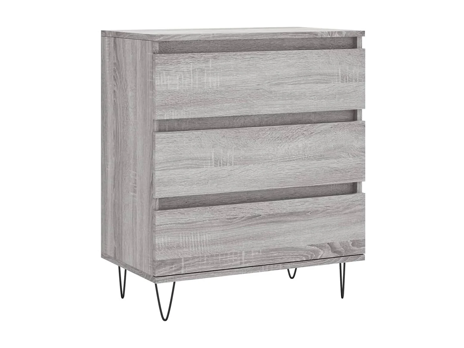 Aparador de madera contrachapada gris Sonoma 60x35x70 cm ES80348