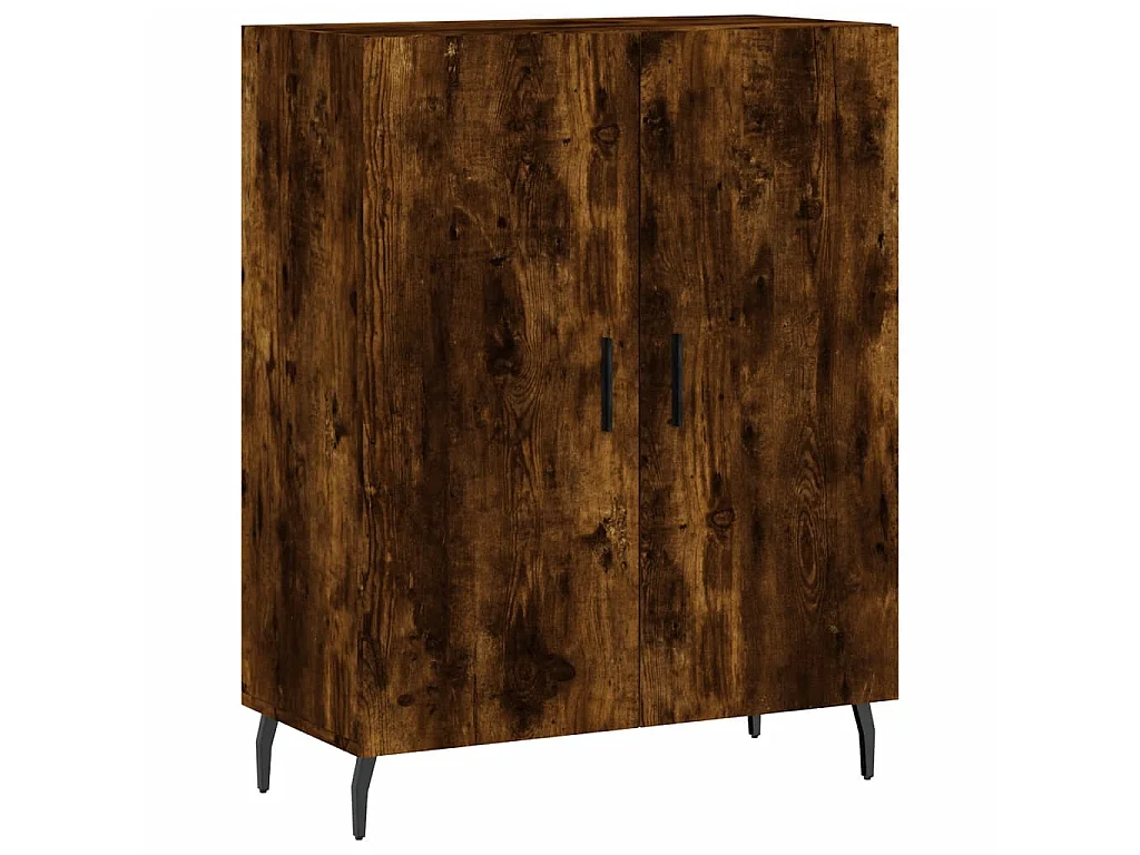Buffet chêne fumé 69,5x34x90 cm bois d'ingénierie QWE86298