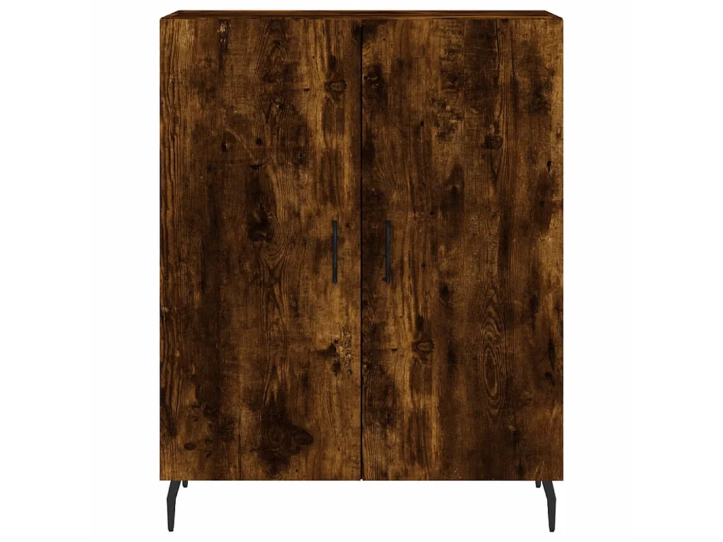 Buffet chêne fumé 69,5x34x90 cm bois d'ingénierie QWE86298