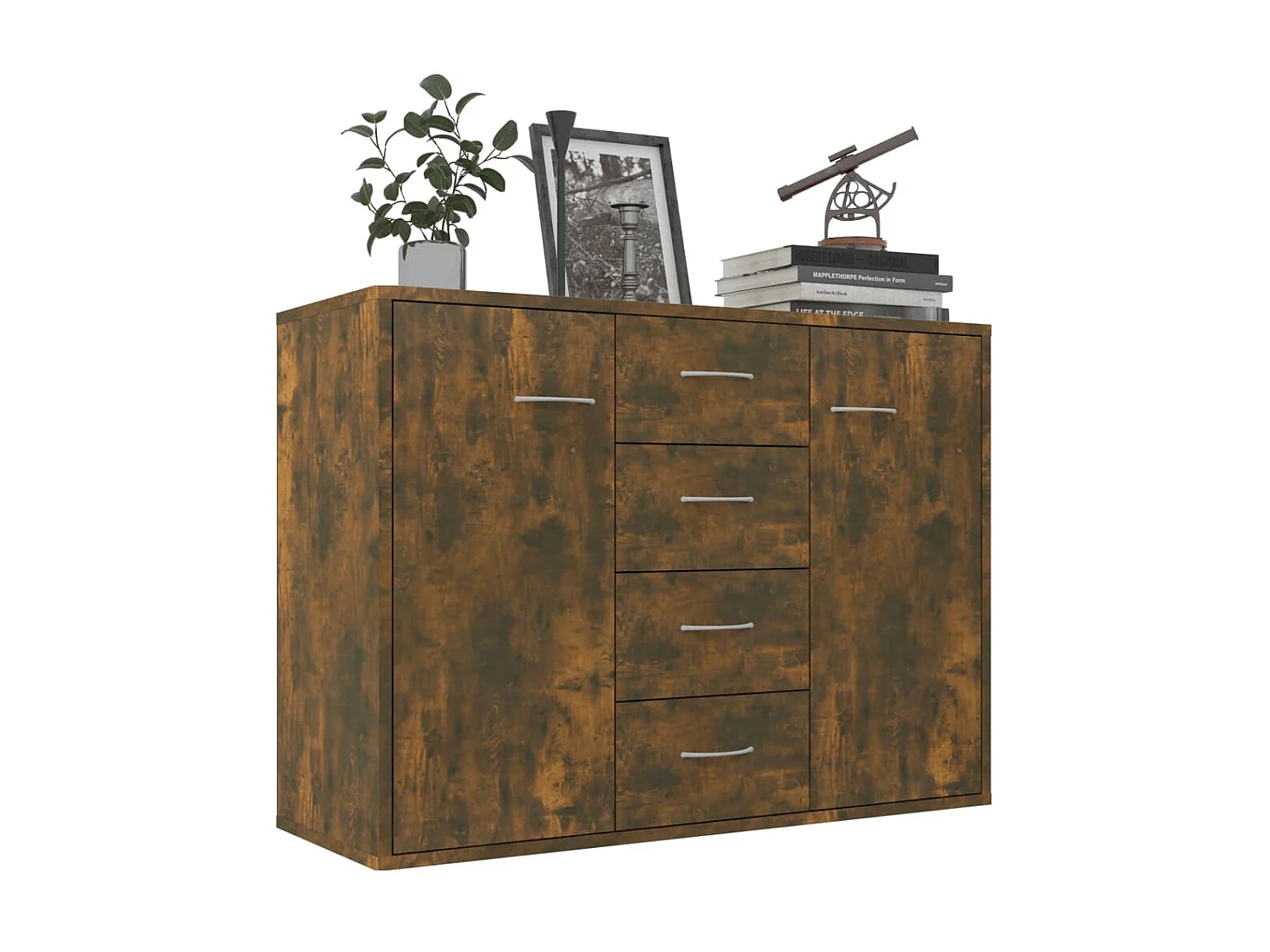 Buffet Chêne fumé 88x30x65 cm Bois d'ingénierie EGER78471
