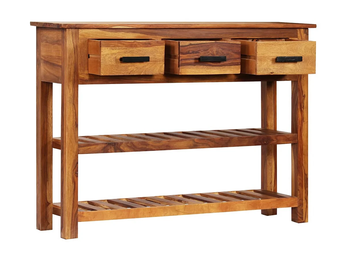 Buffet avec 3 tiroirs 110x30x80 cm Bois d'acacia massif EGER33882