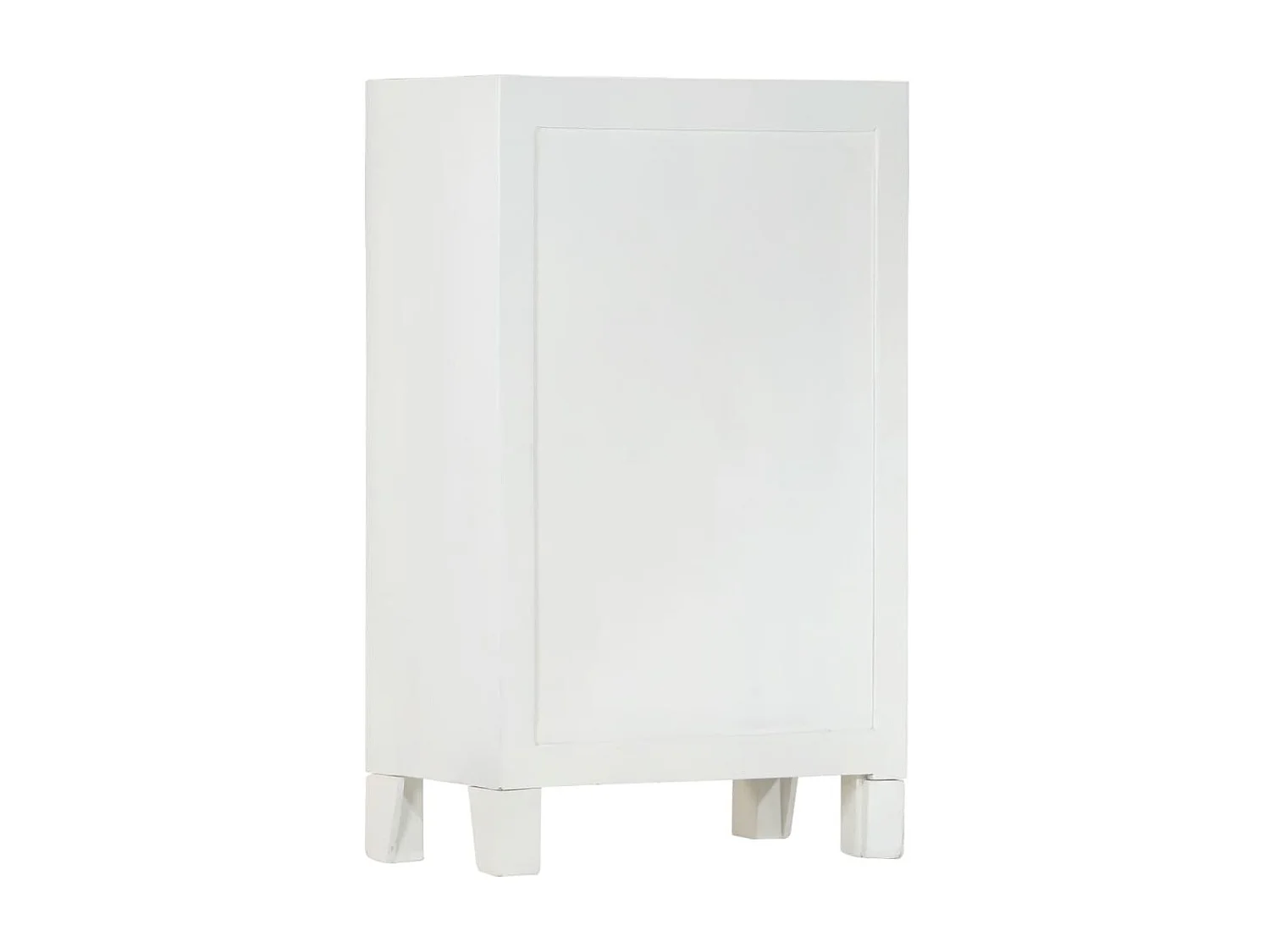 Aparador madera maciza de acacia blanco 55x30x90 cm ES50300