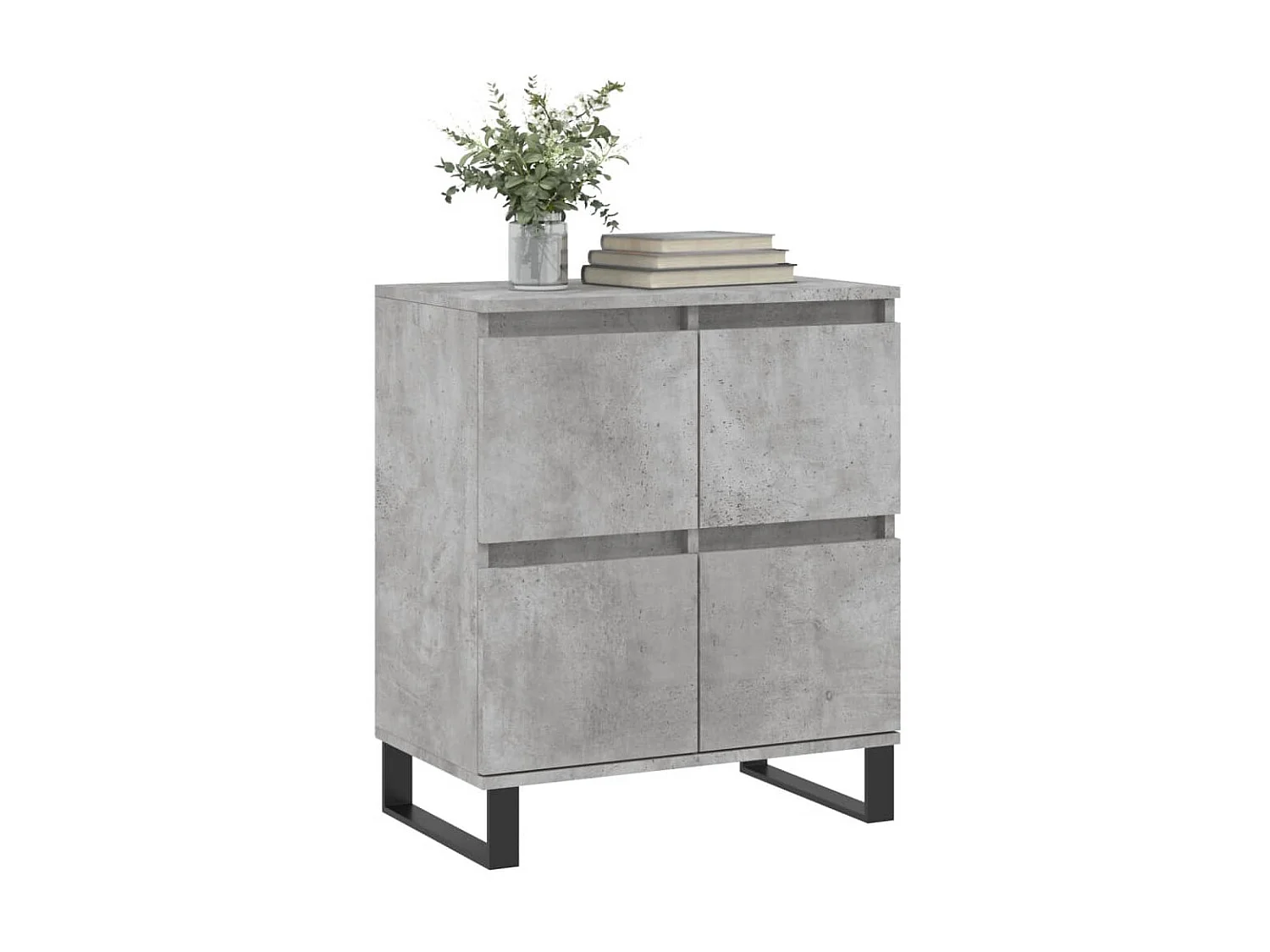 Dressoir 60x35x70 cm bewerkt hout betongrijs NL380283