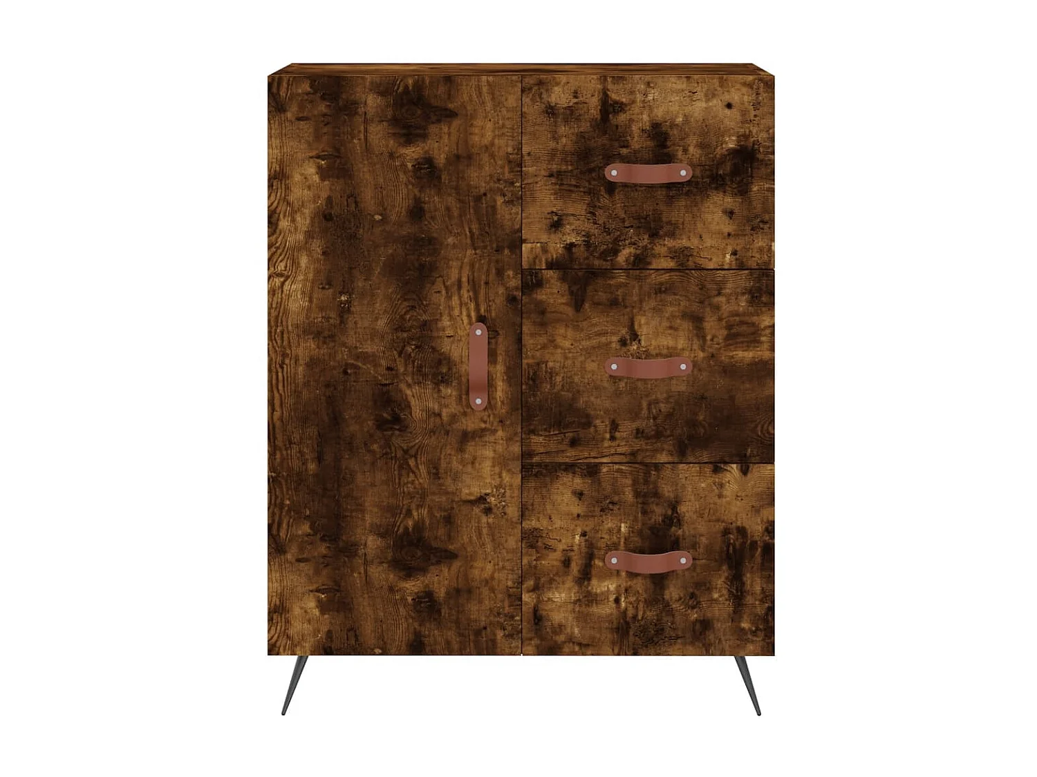 Buffet chêne fumé 69,5x34x90 cm bois d'ingénierie QWE71114