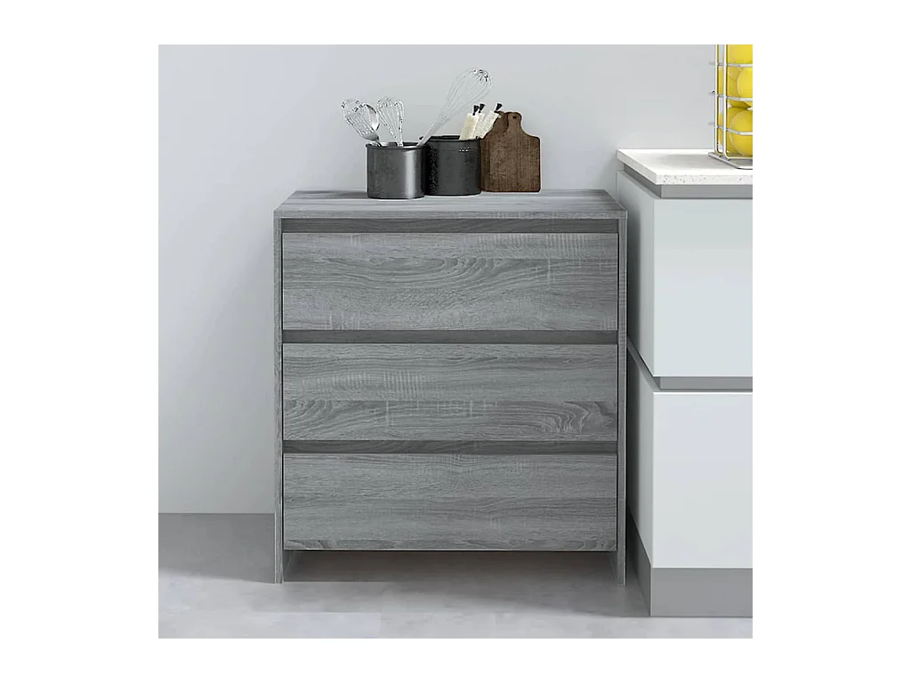 Buffet Sonoma gris 70x41x75 cm Bois d'ingénierie EGER58609