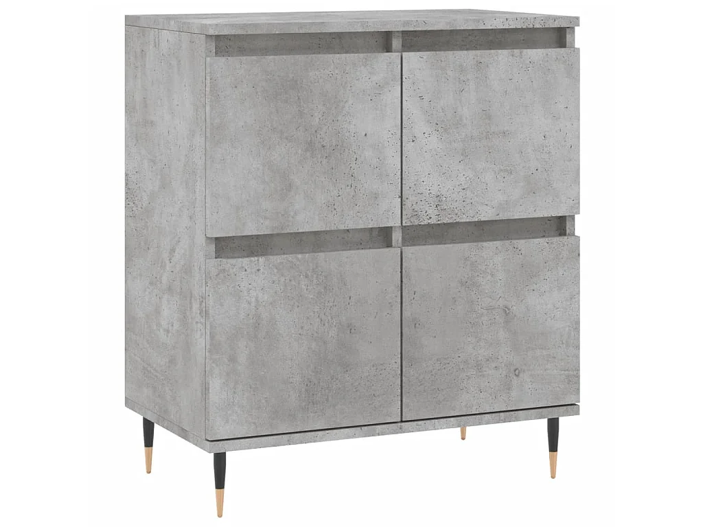 lot de 3 Buffets gris béton bois d'ingénierie QWE42704