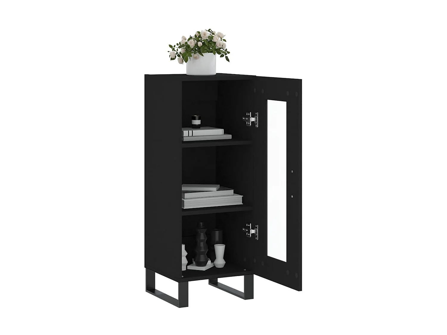 Aparador 34,5x34x90 cm derivados de madeira preto PT533498