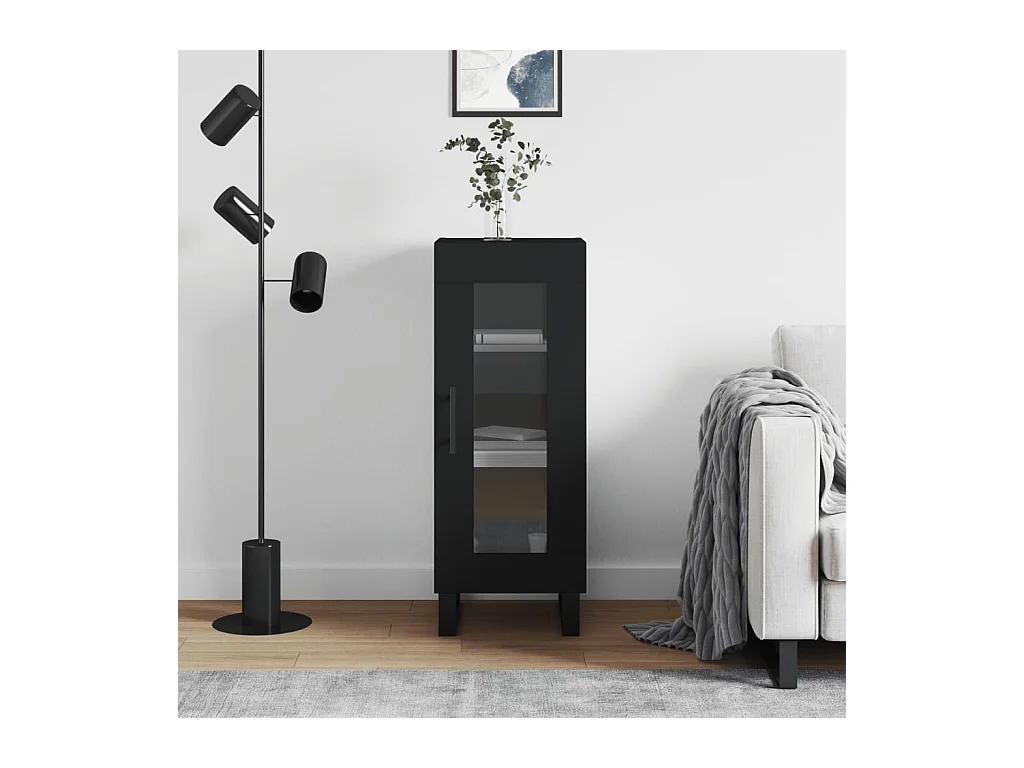 Buffet Noir 34,5x34x90 cm Bois d'ingénierie QWE36067