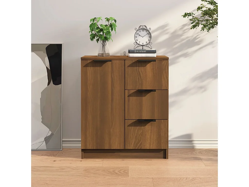 Buffet Chêne marron 60x30x70 cm Bois d'ingénierie EGER79664
