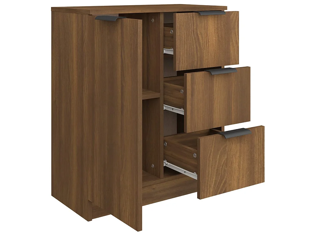 Buffet Chêne marron 60x30x70 cm Bois d'ingénierie EGER79664