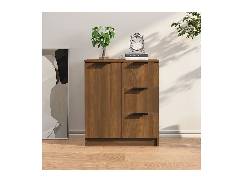 Buffet Chêne marron 60x30x70 cm Bois d'ingénierie EGER79664