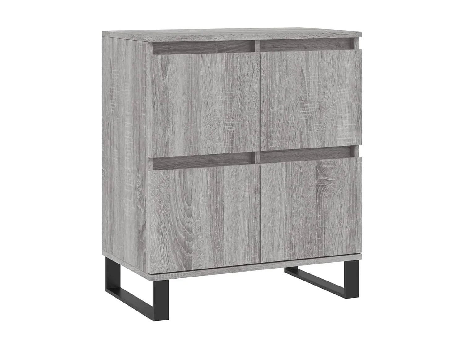 lot de 2 Buffets sonoma gris bois d'ingénierie QWE93581
