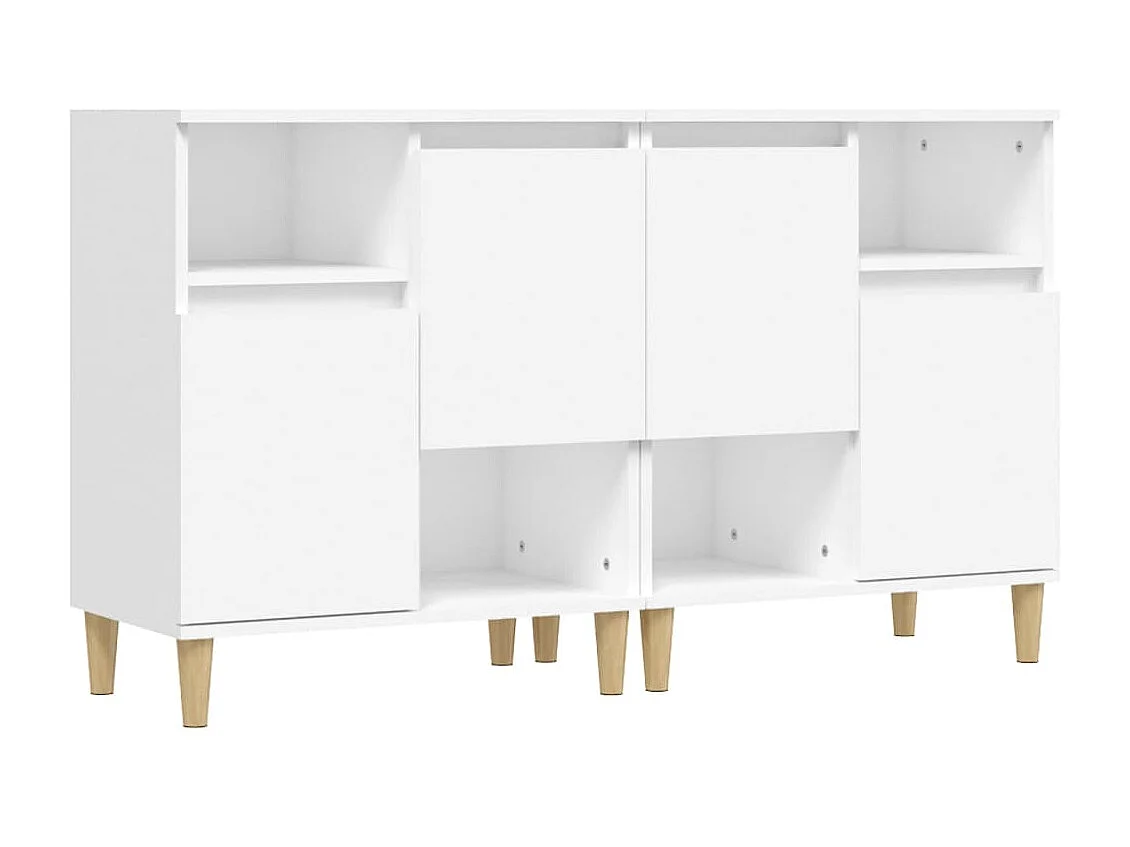 Buffets 2 pcs blanc 60x35x70 cm bois d'ingénierie EGER50927