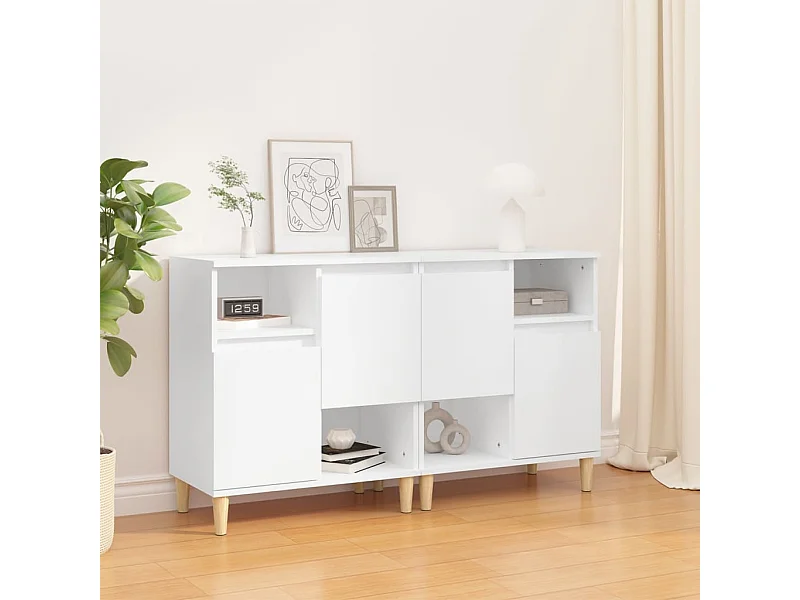 Buffets 2 pcs blanc 60x35x70 cm bois d'ingénierie EGER50927