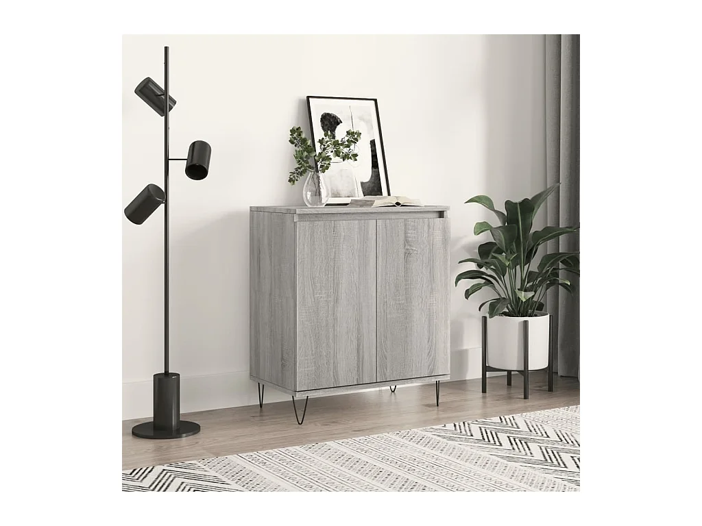 Buffet Sonoma gris 60x35x70 cm Bois d'ingénierie QWE83880