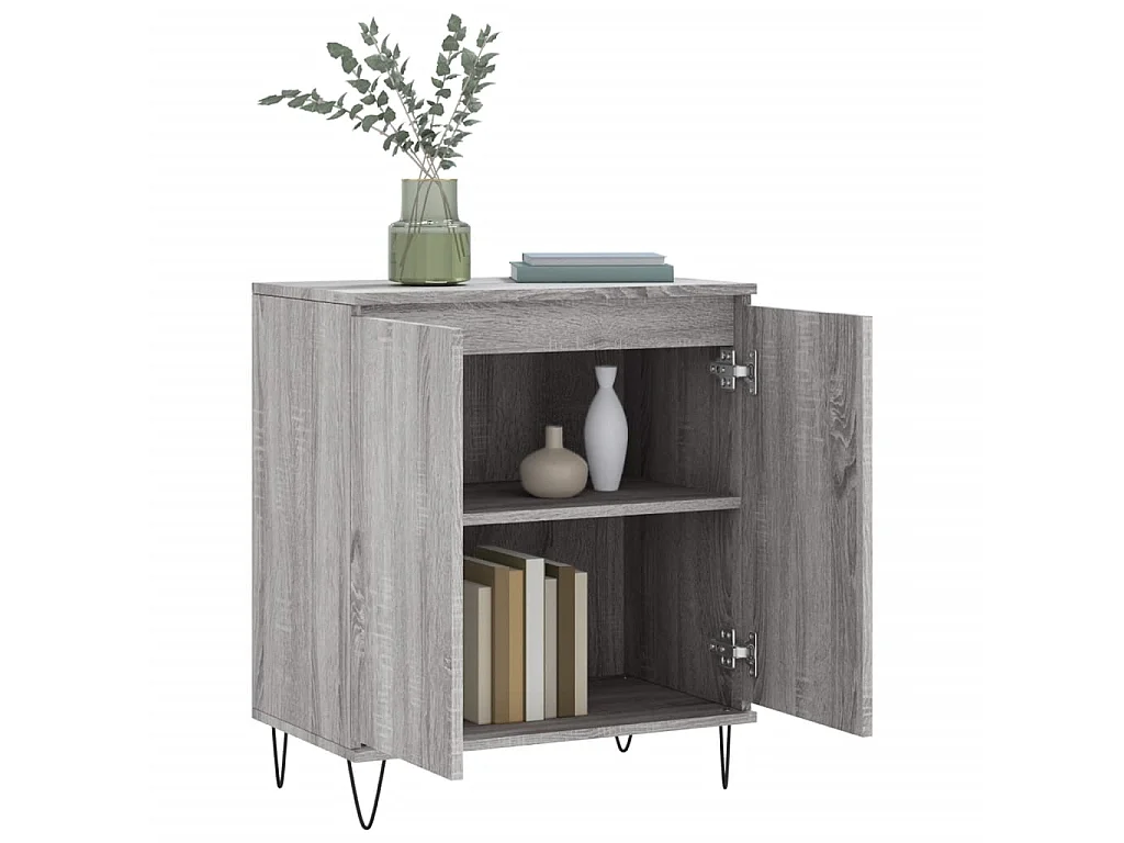 Buffet Sonoma gris 60x35x70 cm Bois d'ingénierie QWE83880